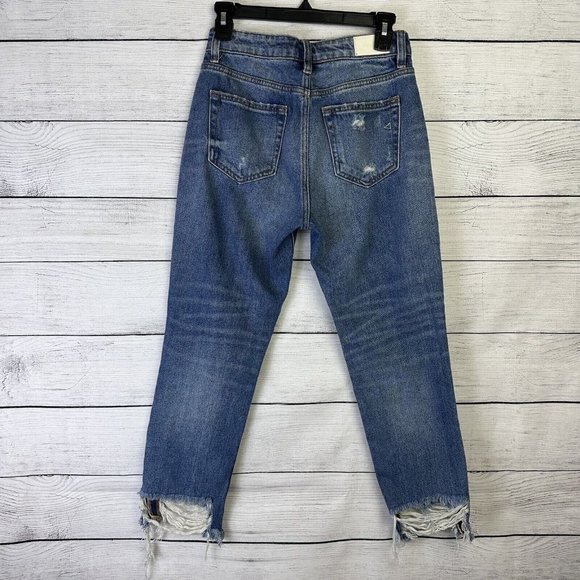 Hidden By Buckle Womens Blue Jeans Size 25 Distressed Medium Wash Skinny Jeans - Picture 4 of 10